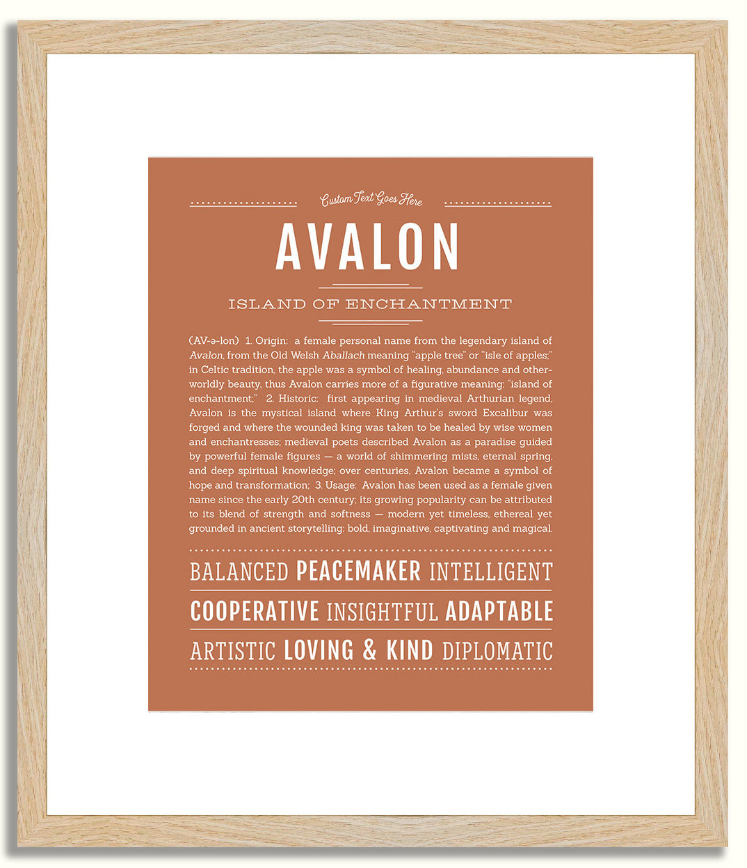 Avalon | Name Art Print