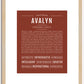 Avalyn | Name Art Print