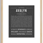 Avalyn | Name Art Print