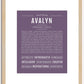 Avalyn | Name Art Print