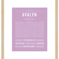 Avalyn | Name Art Print