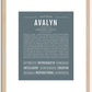 Avalyn | Name Art Print