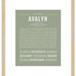 Avalyn | Name Art Print