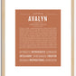 Avalyn | Name Art Print