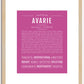 Avarie | Name Art Print