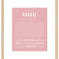 Avarie | Name Art Print