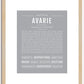 Avarie | Name Art Print