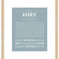 Avarie | Name Art Print