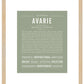 Avarie | Name Art Print