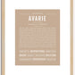 Avarie | Name Art Print