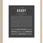 Avary | Name Art Print