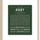 Avary | Name Art Print