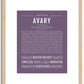 Avary | Name Art Print