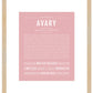 Avary | Name Art Print