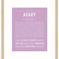 Avary | Name Art Print