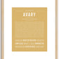 Avary | Name Art Print