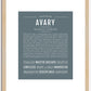 Avary | Name Art Print