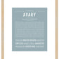 Avary | Name Art Print