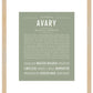 Avary | Name Art Print