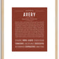 Avery (female) | Name Art Print