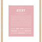 Avery (female) | Name Art Print