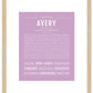 Avery (female) | Name Art Print