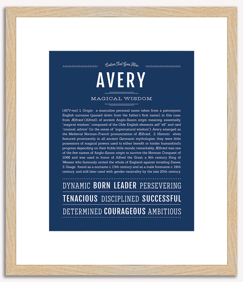 Avery (male) | Name Art Print