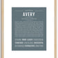 Avery (female) | Name Art Print