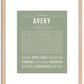 Avery (male) | Name Art Print