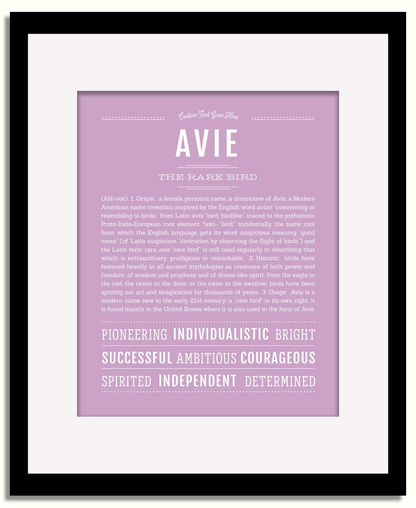 Frame Options | Lilac | Black Frame, Matted