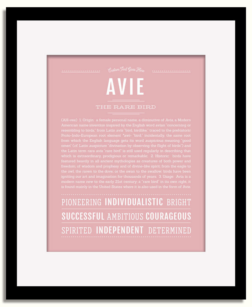 Frame Options | Dusty Rose | Black Frame, Matted