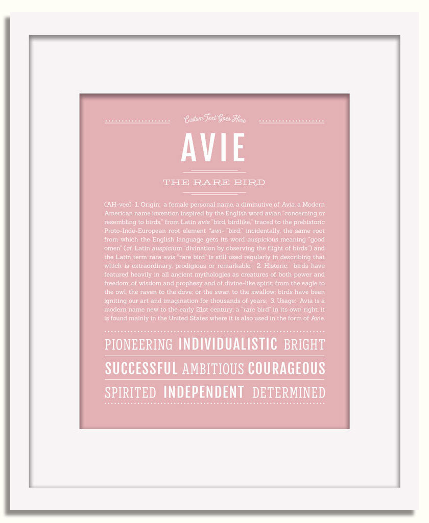 Frame Options | Dusty Rose | White Frame, Matted