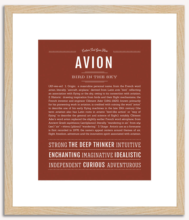 Avion | Name Art Print