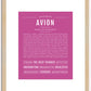 Avion | Name Art Print