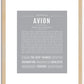 Avion | Name Art Print