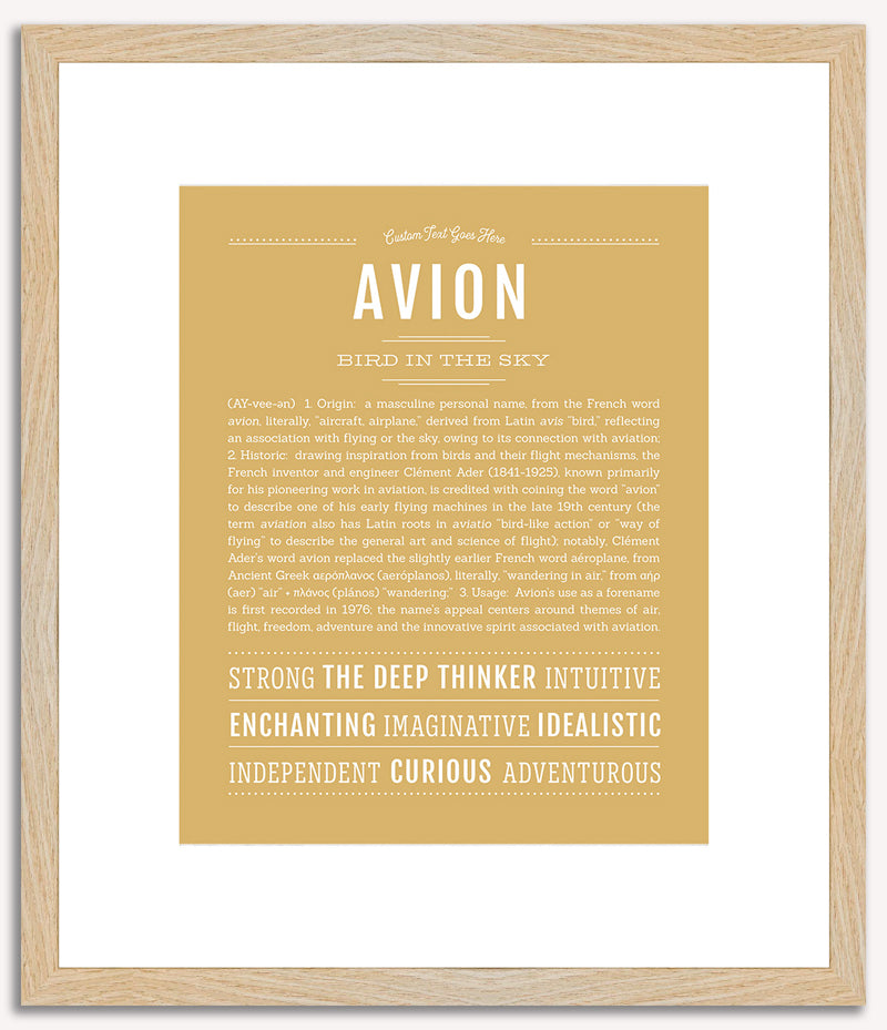 Avion | Name Art Print