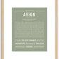 Avion | Name Art Print