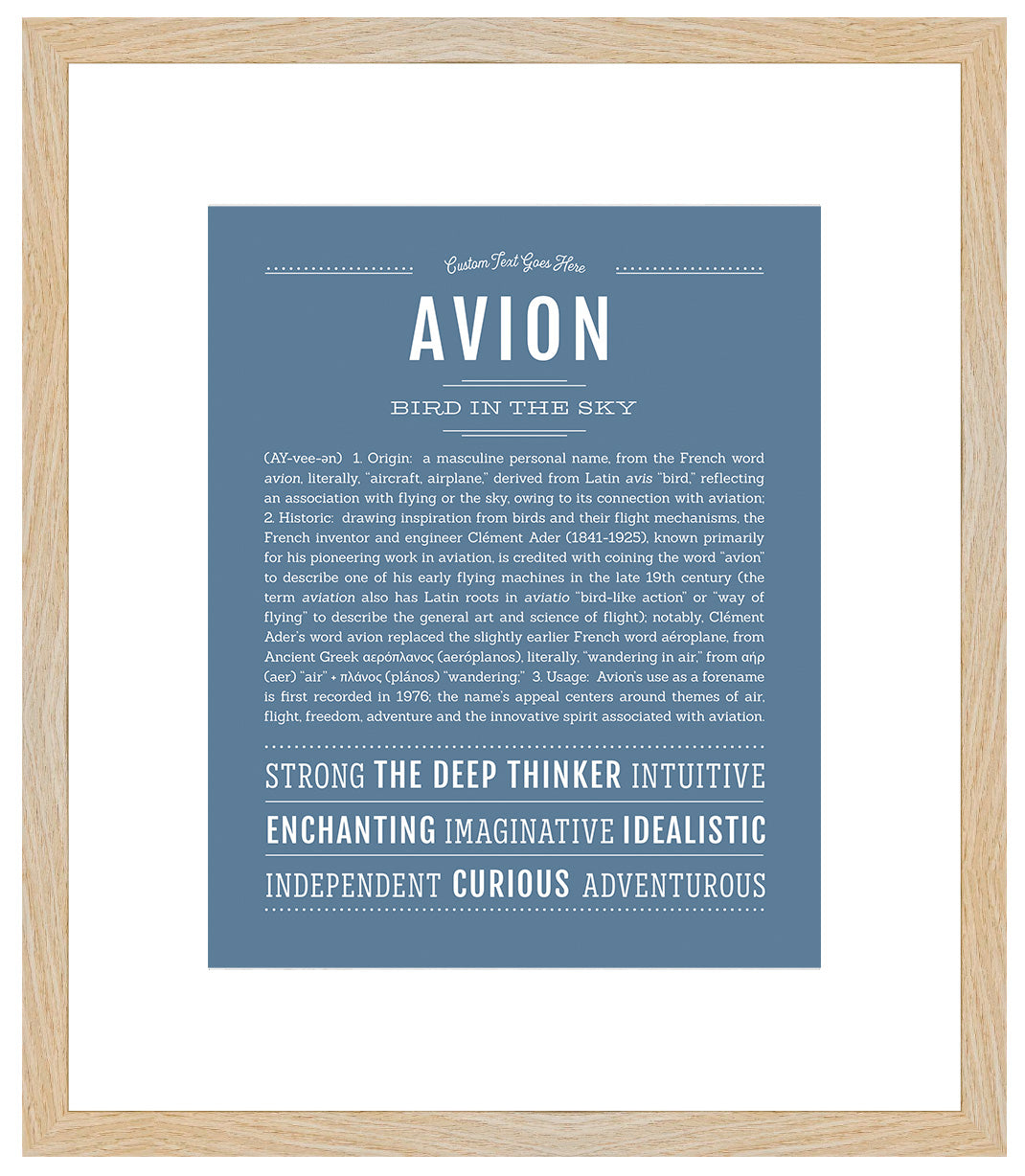 Avion | Name Art Print