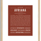 Avriana | Name Art Print