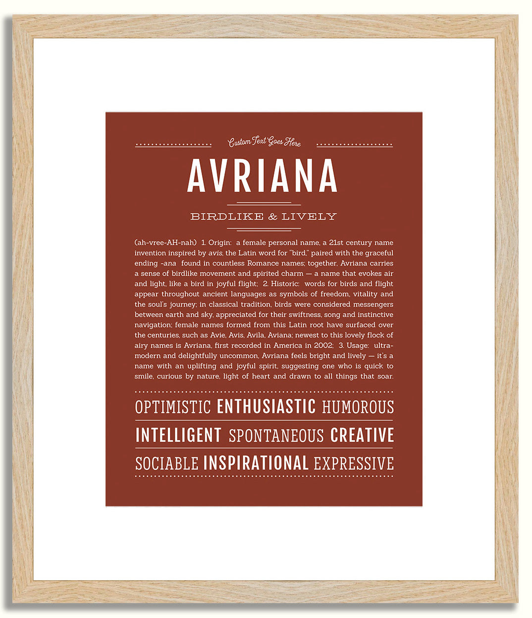 Avriana | Name Art Print