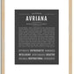 Avriana | Name Art Print