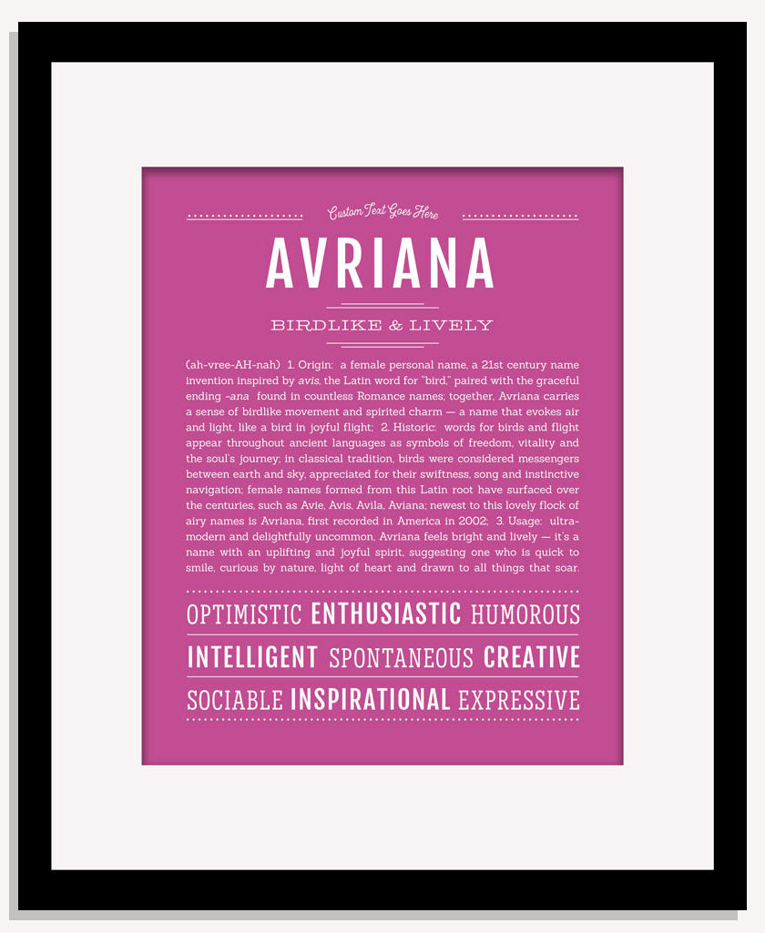 Frame Options | Dark Pink | Maple Frame, Matted