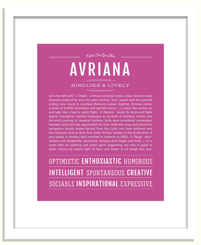 Frame Options | Dark Pink | Black Frame, Matted