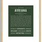Avriana | Name Art Print