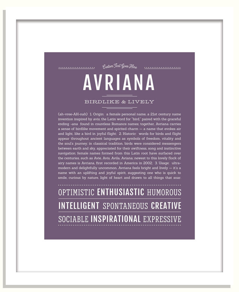 Frame Options | Deep Purple | Black Frame, Matted