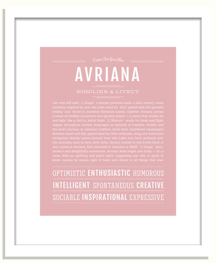Frame Options | Dusty Rose | Black Frame, Matted