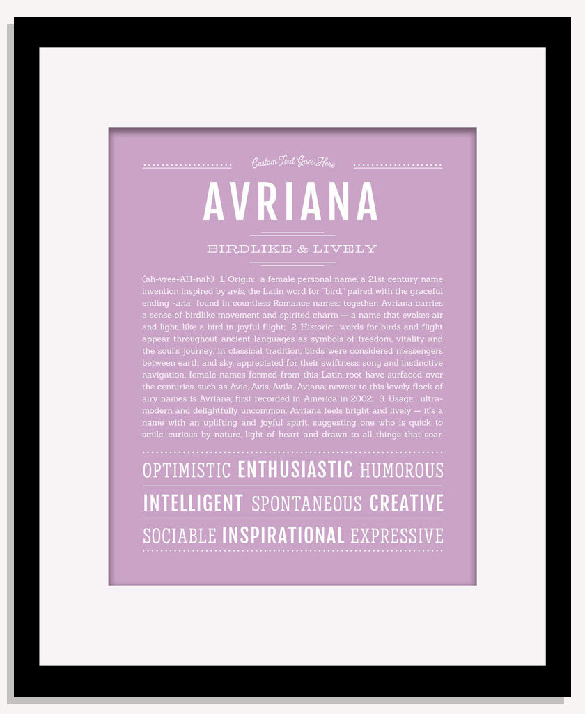 Frame Options | Lilac | Maple Frame, Matted