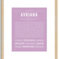 Avriana | Name Art Print