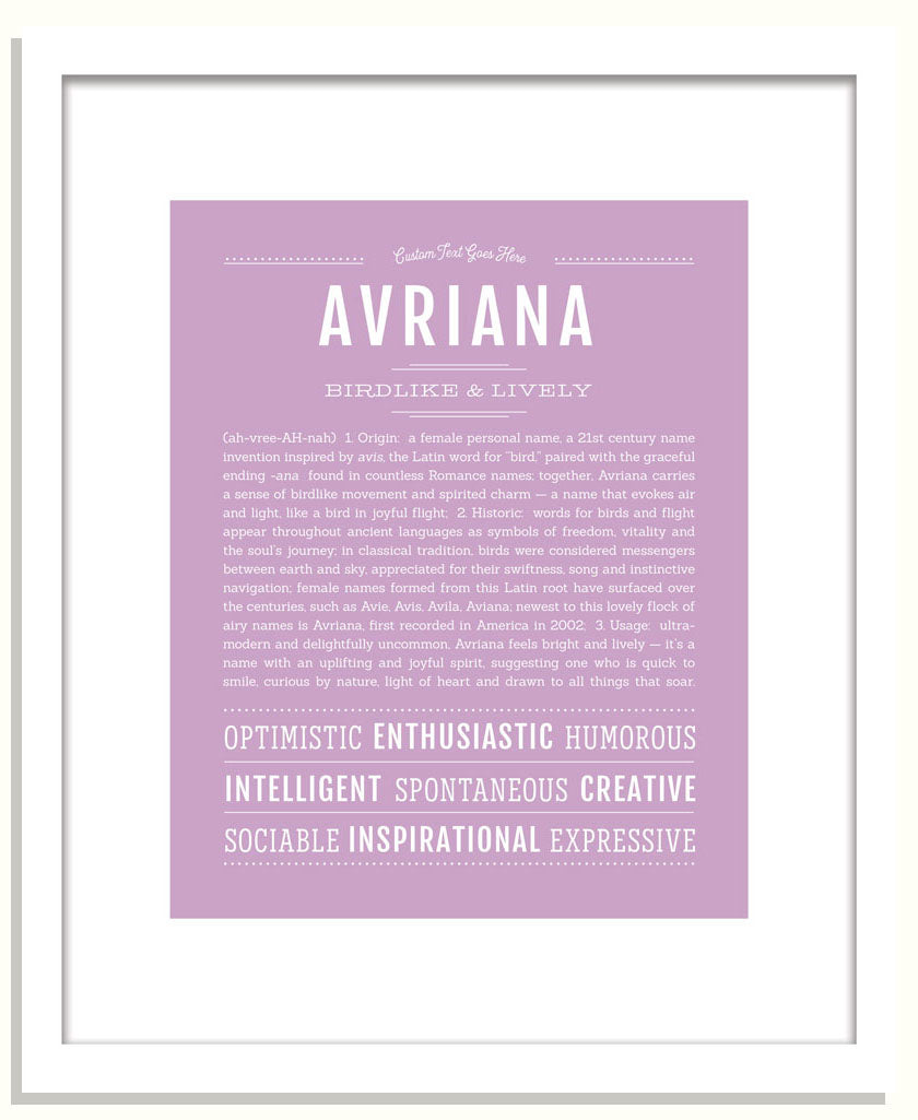 Frame Options | Lilac | Black Frame, Matted