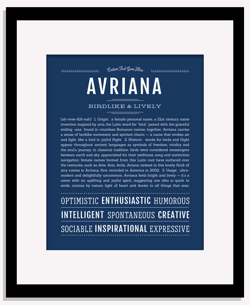 Frame Options | Midnight Blue | Maple Frame, Matted
